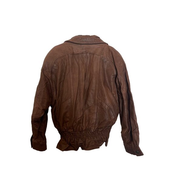 Vintage Adventure Bound XS Brown Leather Bomber Jacket With Thinsulate Thermal L - Picture 2 of 5